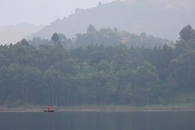 Terraced hills and islands on Lake Bunyonyi
